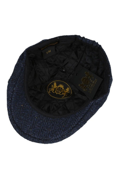 PURE WOOL HERRINGBONE DUCKBILL FLAT CAP