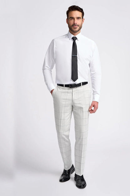 RADHIKA MENS SLIM FIT WHITE THREE PIECE SUIT