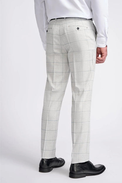 RADHIKA MENS SLIM FIT WHITE THREE PIECE SUIT