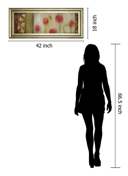 Rain Flower Il By Dysart - Framed Print Wall Art - Beige