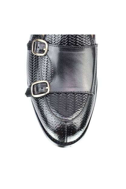Real Leather Double Monk Strap Loafer