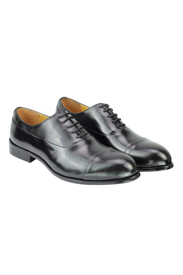 Real Leather Formal Lace up Black