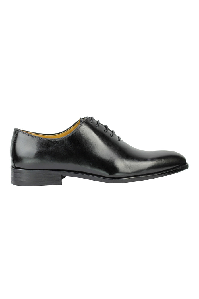 Real Leather Lace up Black Shoes