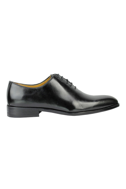 Real Leather Lace up Black Shoes