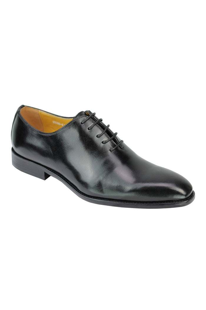 Real Leather Lace up Black Shoes