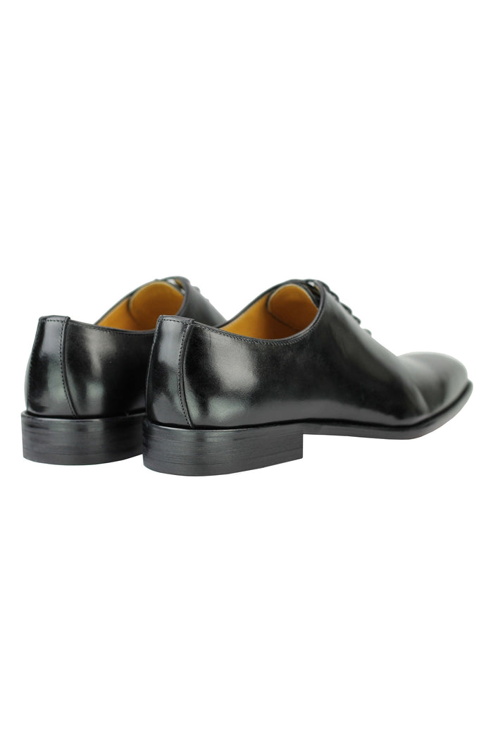 Real Leather Lace up Black Shoes