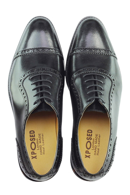Real Leather Lace up Formal Black Shoes