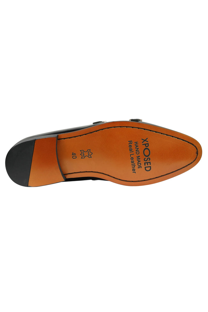 Real Leather Shiny Loafers Slip Ons