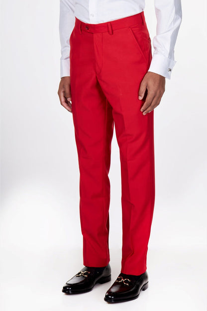 RED DOUBLE BREASTED GOLD BUTTON SUIT