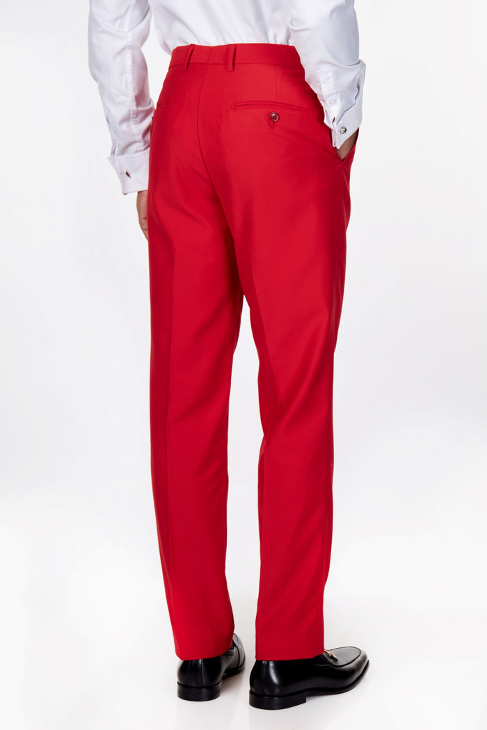 RED DOUBLE BREASTED GOLD BUTTON SUIT