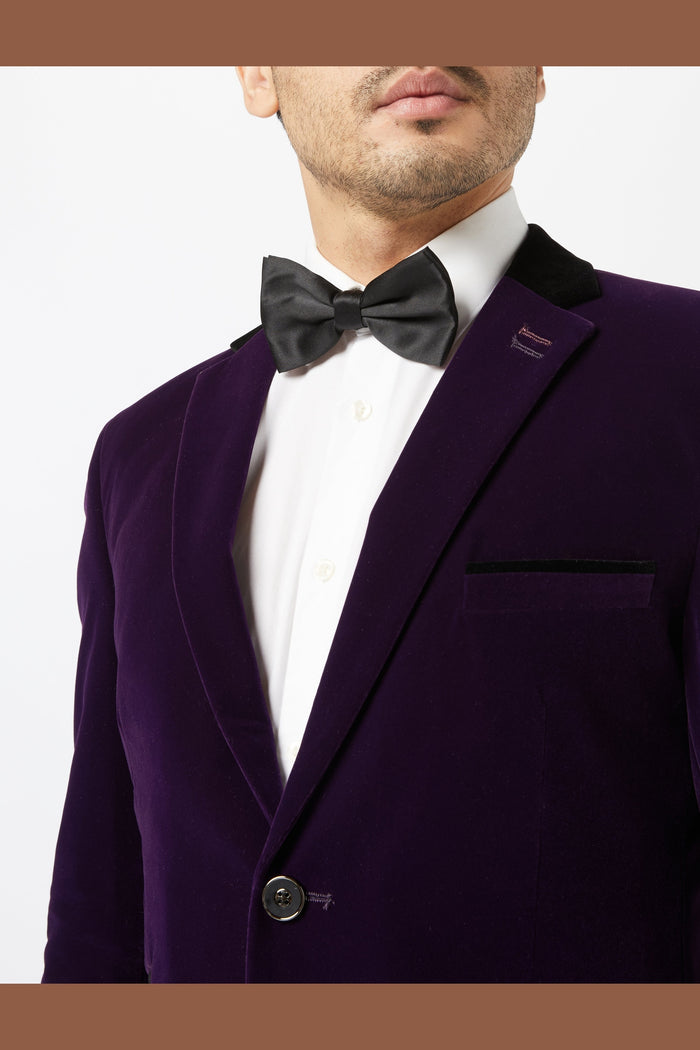 RICKY - Purple Soft Velvet Dinner Jacket