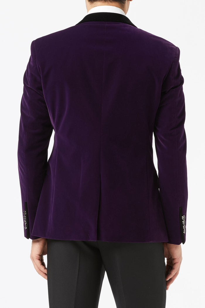 RICKY - Purple Soft Velvet Dinner Jacket