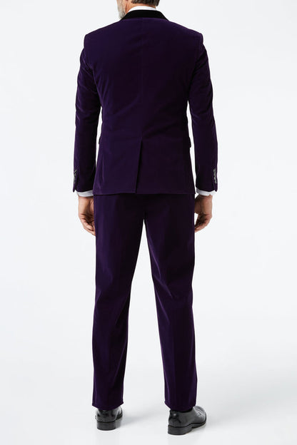 Ricky - Purple Velvet 3 Piece Wedding Suit