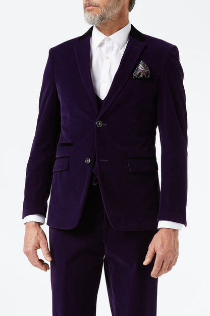 Ricky - Purple Velvet 3 Piece Wedding Suit