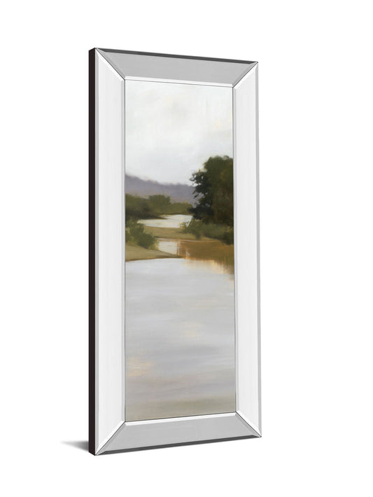 River Journey By Megan Lightell - Mirror Framed Print Wall Art - Gray