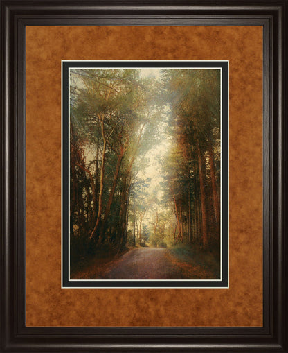 Road Of Mysteries Il By Amy Melious - Framed Print Wall Art - Light Brown