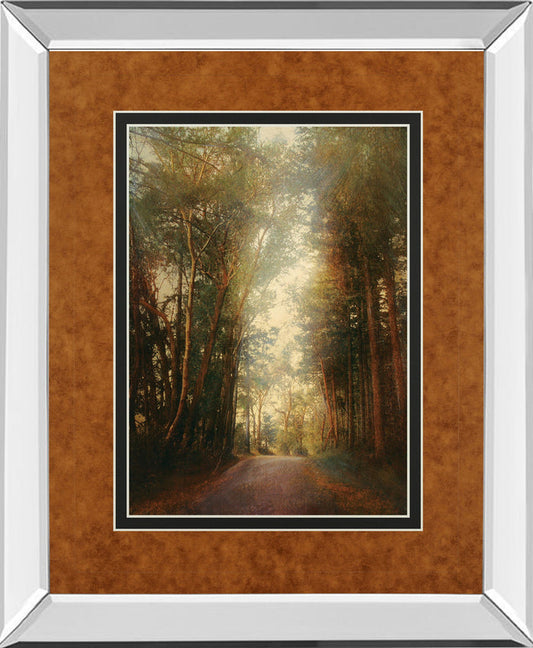 Road Of Mysteries Il By Amy Melious - Mirror Framed Print Wall Art - Light Brown