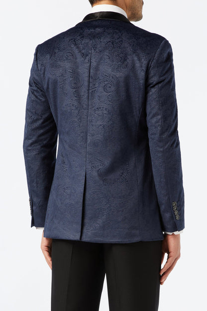 RONY - NAVY VELVET PAISLEY BLAZER