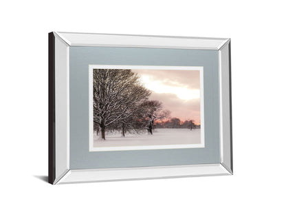 Rosy Sunset By Frank Assaf - Mirror Framed Print Wall Art - Gray