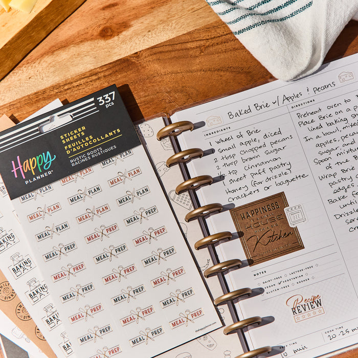 Rustic Roots Meal Planning - 10 Sticker Sheets