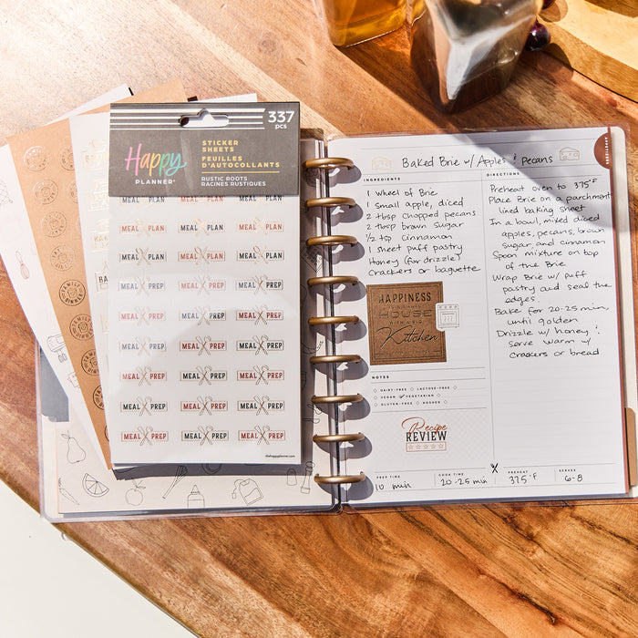 Rustic Roots Meal Planning - 10 Sticker Sheets