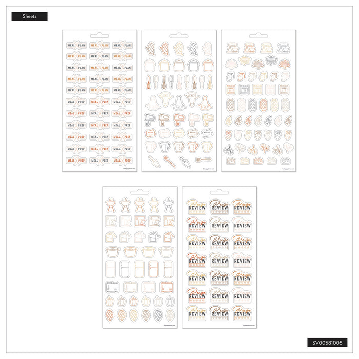 Rustic Roots Meal Planning - 10 Sticker Sheets