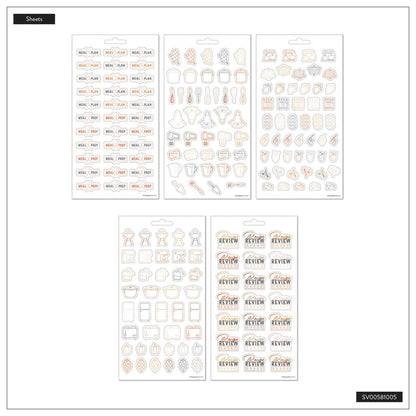 Rustic Roots Meal Planning - 10 Sticker Sheets