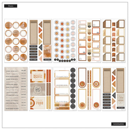 Rustic Roots Meal Planning - Value Pack Stickers