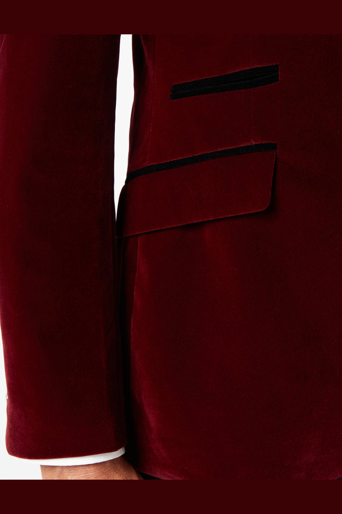 SAM - Burgundy Velvet Blazer