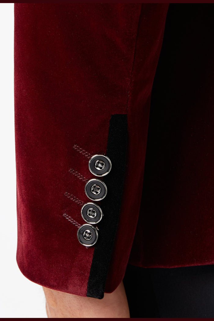 SAM - Burgundy Velvet Blazer