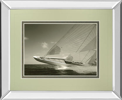 Sea Spray Il By Michael Kahn - Mirror Framed Print Wall Art - Gray