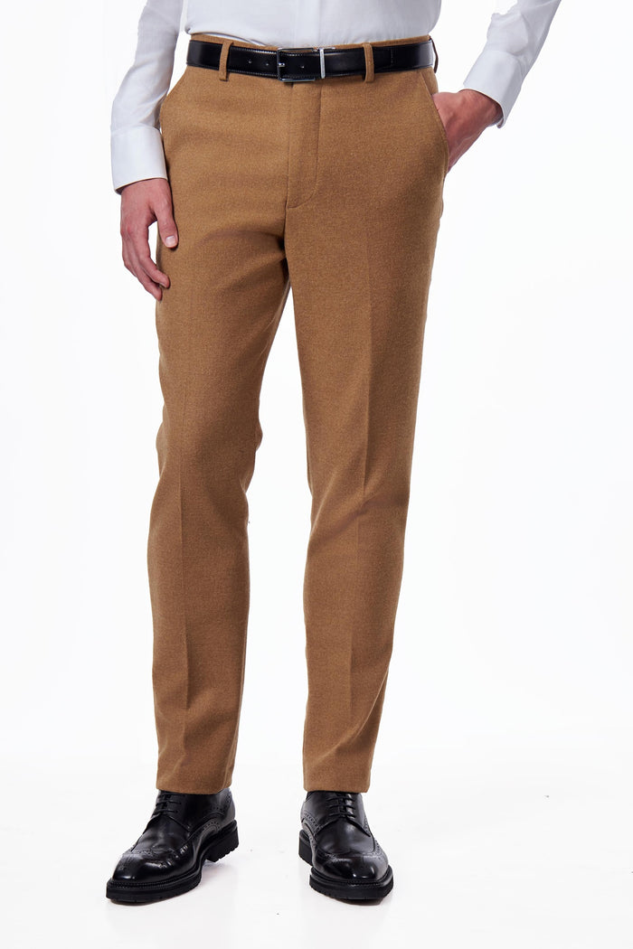 SEAN - Camel Tailored Suit Trousers