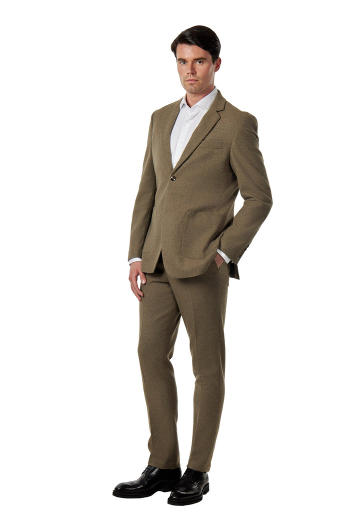 SEAN - Khaki Tailored Suit Trousers