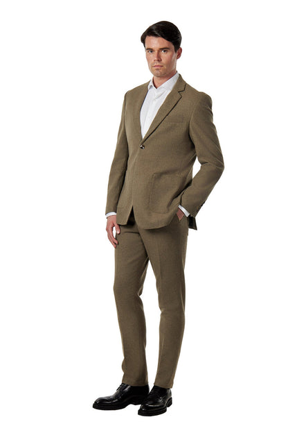 SEAN - Khaki Tailored Suit Trousers