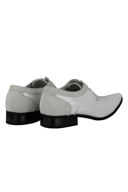 SHINY FAUX LEATHER FORMAL LACE UP SHOES