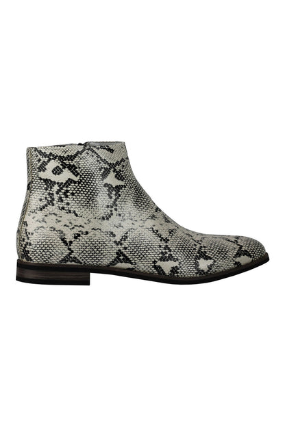 SHINY FAUX LEATHER PRINTED SHOES