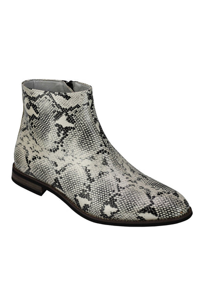 SHINY FAUX LEATHER PRINTED SHOES
