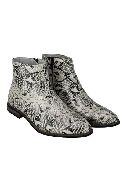 SHINY FAUX LEATHER PRINTED SHOES