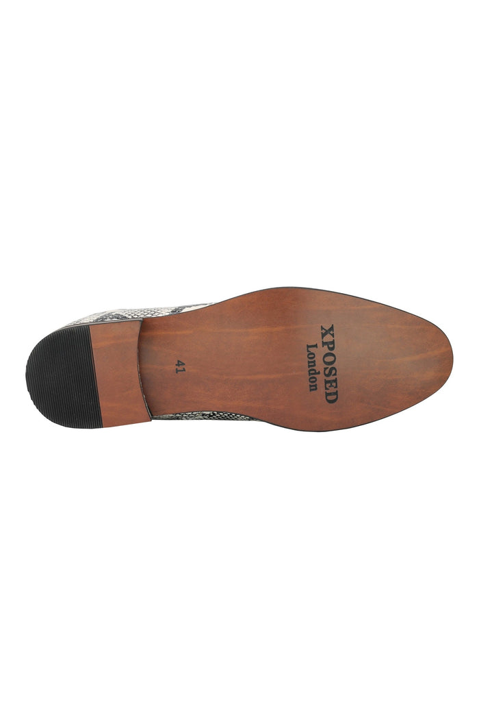 SHINY FAUX LEATHER PRINTED SHOES