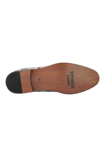 SHINY FAUX LEATHER PRINTED SHOES