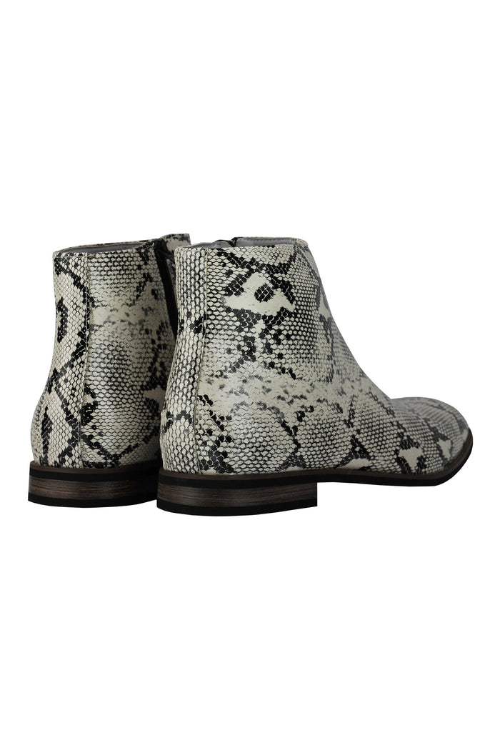 SHINY FAUX LEATHER PRINTED SHOES