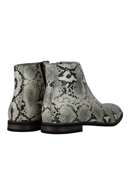 SHINY FAUX LEATHER PRINTED SHOES