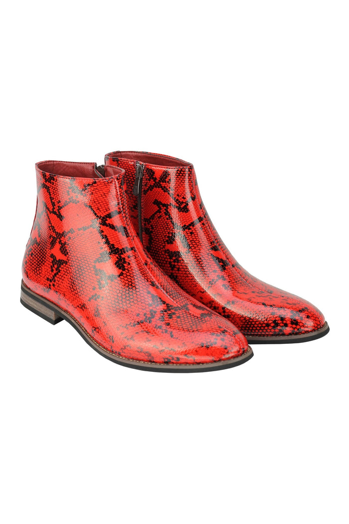 SHINY FAUX LEATHER PRINTED SHOES