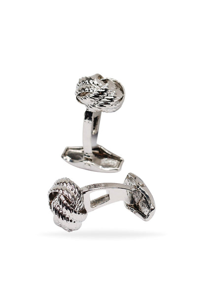 SILVER KNOT BALL CUFFLINKS
