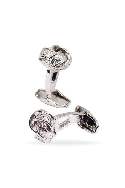 SILVER KNOT CUFFLINKS