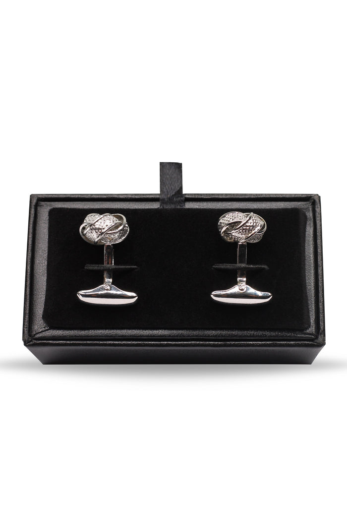 SILVER KNOT CUFFLINKS