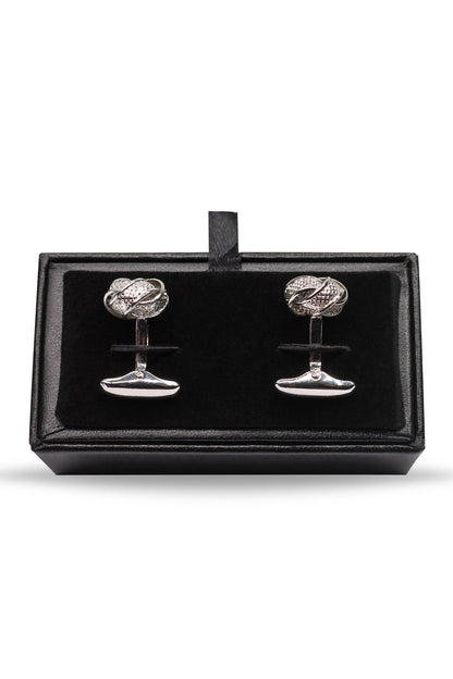 SILVER KNOT CUFFLINKS