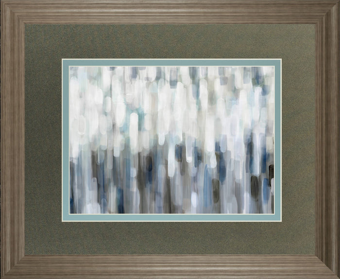 Silver Rain By Karen Lorena Parker - Framed Print Wall Art - Dark Gray