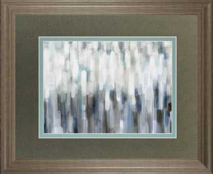 Silver Rain By Karen Lorena Parker - Framed Print Wall Art - Dark Gray