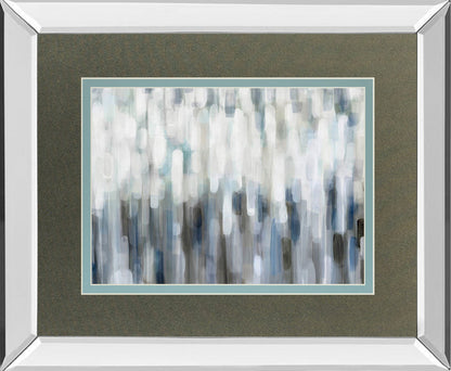 Silver Rain By Karen Lorena Parker - Mirror Framed Print Wall Art - Dark Gray